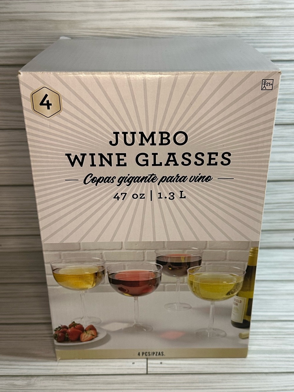 Jumbo Wine Glasses Set Of 4